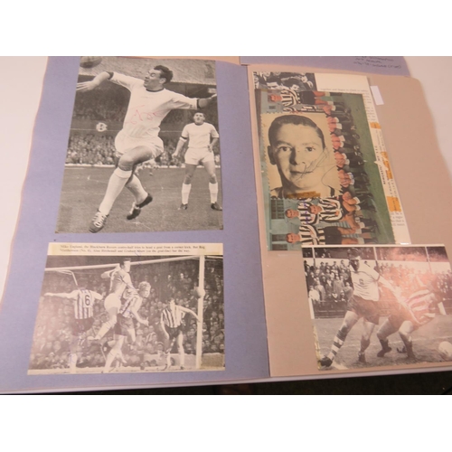 68 - Two interesting and well filled football related scrapbooks containing many autographed pictures and... 