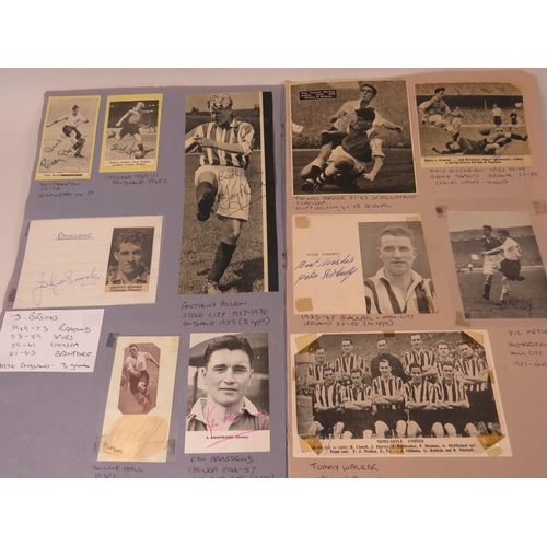 68 - Two interesting and well filled football related scrapbooks containing many autographed pictures and... 