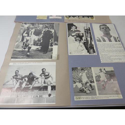 68 - Two interesting and well filled football related scrapbooks containing many autographed pictures and... 