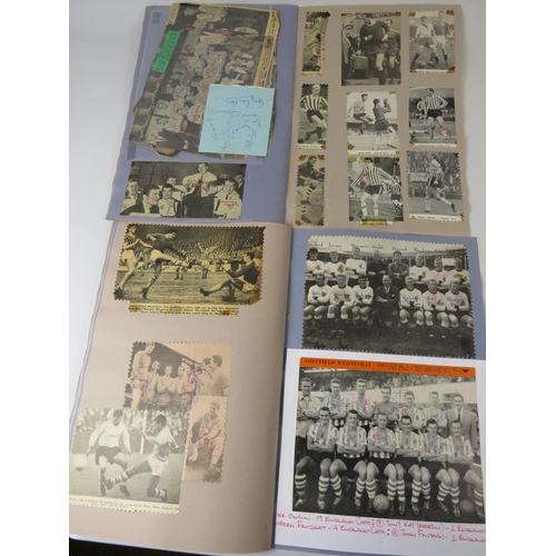 69 - Two interesting and well filled football related scrapbooks containing many autographed pictures and... 