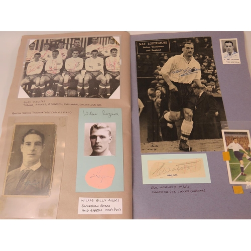 69 - Two interesting and well filled football related scrapbooks containing many autographed pictures and... 