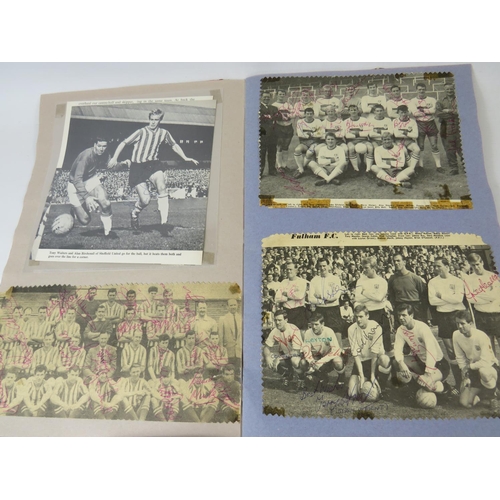 69 - Two interesting and well filled football related scrapbooks containing many autographed pictures and... 