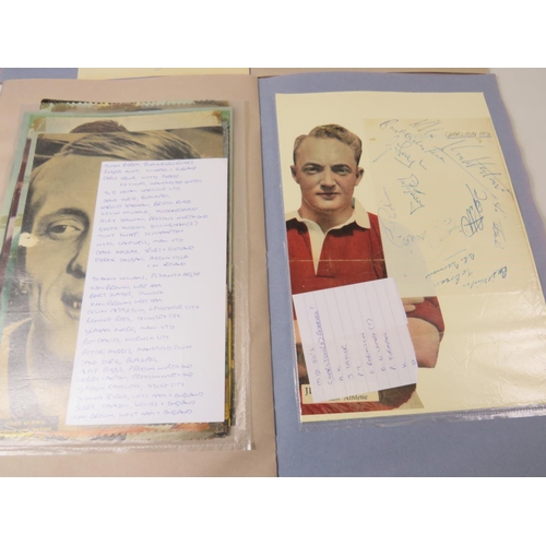 69 - Two interesting and well filled football related scrapbooks containing many autographed pictures and... 