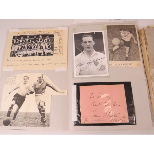 70 - Vintage Good Times Football book plus an interesting scrapbook of football related items. Many autog... 