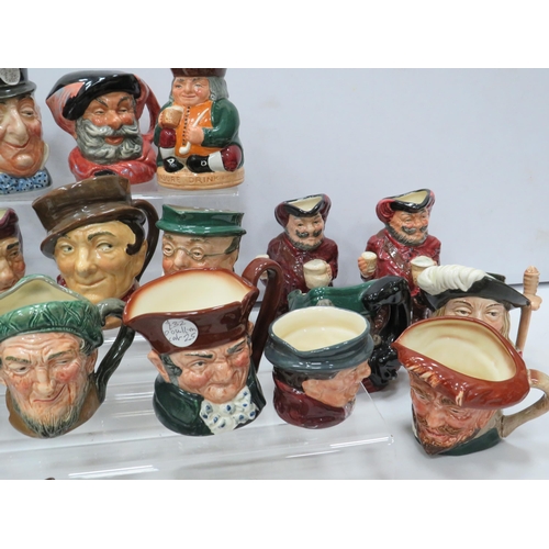 816 - 24 Royal Doulton Medium and small toby jugs.