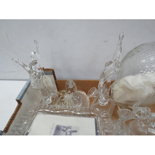 820 - Large selection of RCR Crystal glass figurines and photo frames etc.