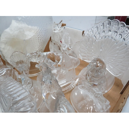 820 - Large selection of RCR Crystal glass figurines and photo frames etc.