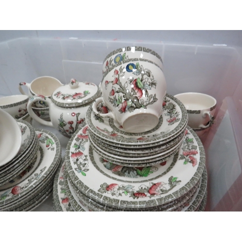 822 - Large selection of Indian tree pattern ceramics / dinnerware by Johnson bros.