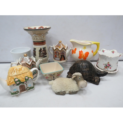 854 - Mixed ceramics lot including Limoges, Sadler etc.