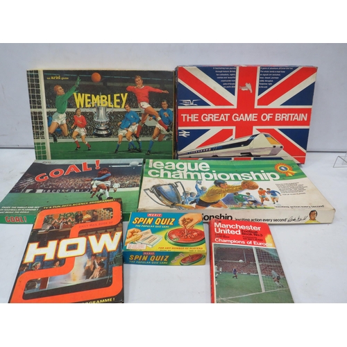 867 - Selection of vintage games 3 of which are football related.