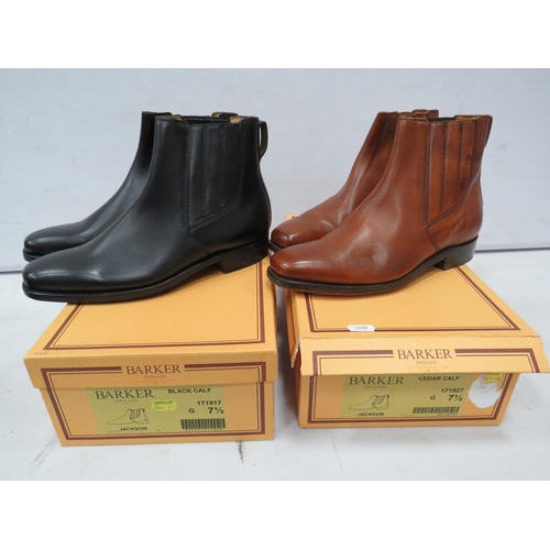 869 - 2 Pairs of Barker Jackson Chelsea boots size 7.5. one pair unused.