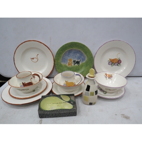 888 - Selection of Ben Thomas Hornsea pottery items mainly decorated with mice.