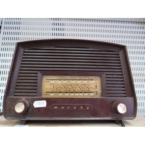 904 - Vintage bakelite Murphy radio plus one other. (Working condition unknown)