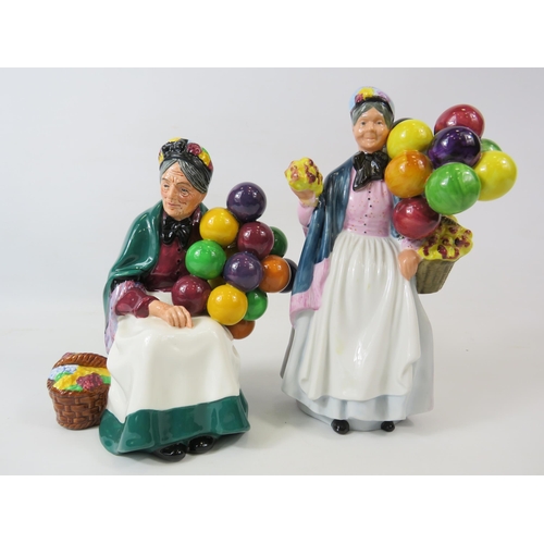 207 - Royal Doulton The old Balloon seller Hn1315 and a Leonardo Balloon seller figurine.