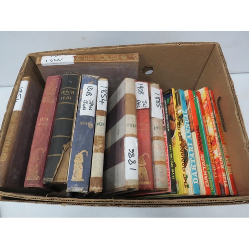 948 - Box containing Antique Punch annuals and childrens annuals.