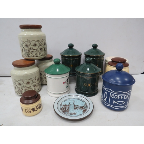 956 - Selection of Hornsea pottery storage jars various patterns.