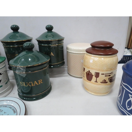 956 - Selection of Hornsea pottery storage jars various patterns.