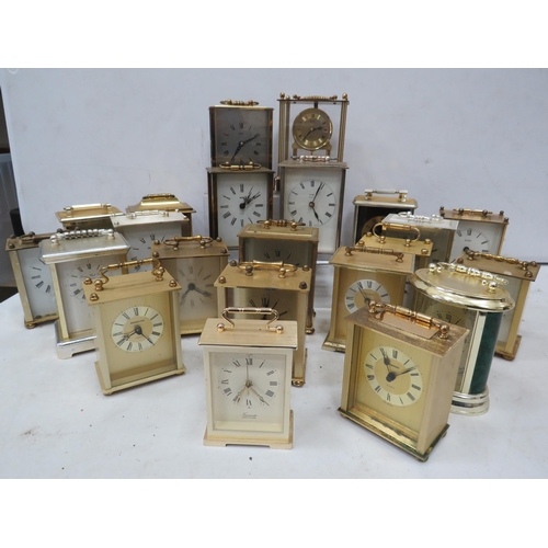 962 - 22 Brass carriage clocks (working condition unknown)