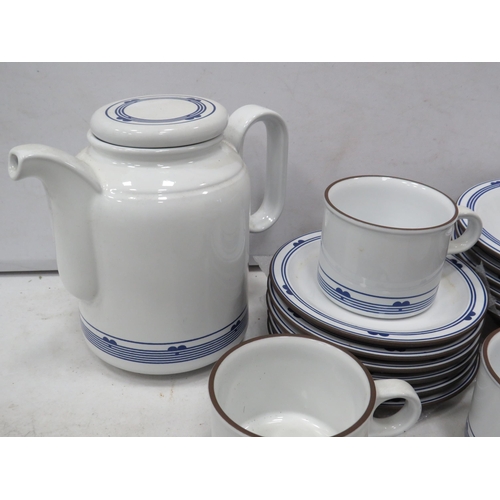 968 - 35 pieces of Hornsea pottery dinnerware in the Danube pattern.