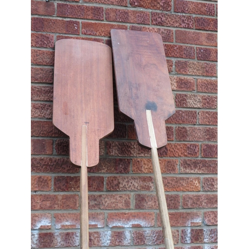 998 - A pair of 8 foot vintage bread oven paddles.