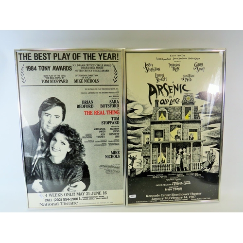 83 - Quartet of framed Theatre posters from the 1980's era.  Each measure approx 22 x 14 inches. All in b... 