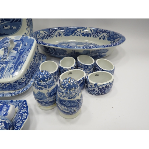 245 - 16 Pieces of Spode Blue Italian dinnerware items.