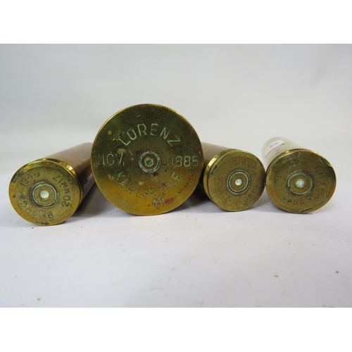 290 - 4 small brass shell cases, 1885 and 1940s.