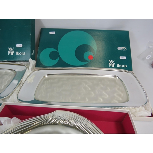 304 - WMF Ikora dish and 2 trays in original boxes.