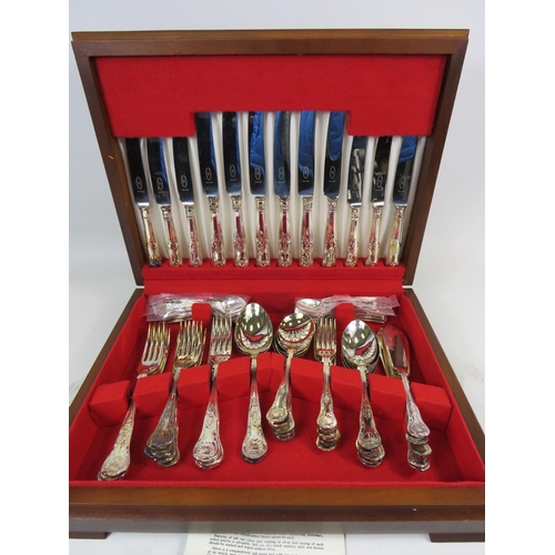 305 - 52 pieces canteen of cutlery by Butler Sheffield in the kings pattern.