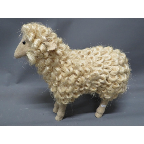 505 - Curly haired sheep toy measures approx 19 inches x 24 inches.   See photos. S2