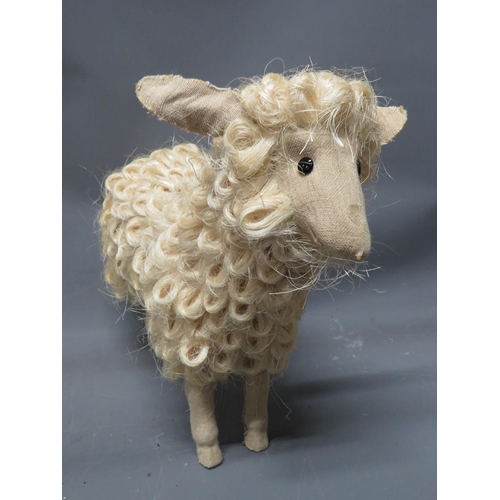 505 - Curly haired sheep toy measures approx 19 inches x 24 inches.   See photos. S2