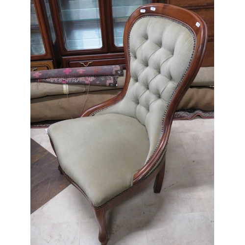 520 - Good Quality reproduction of a Victorian era nursing chair.   Seat height approx 14 inches,   Height... 