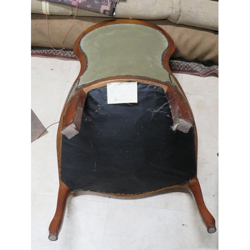 520 - Good Quality reproduction of a Victorian era nursing chair.   Seat height approx 14 inches,   Height... 