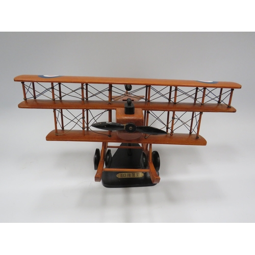 332 - Wooden triplane model,  13