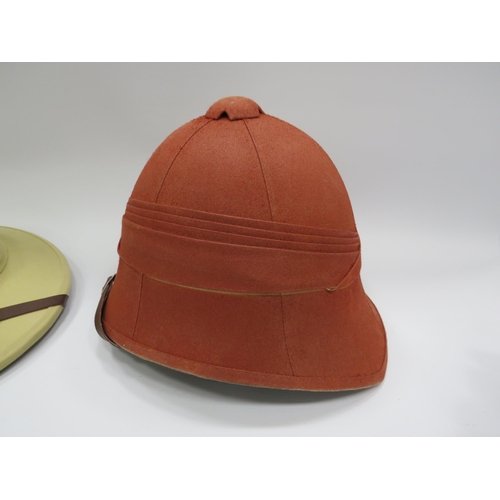 335 - A pith helmet and a pith hat.