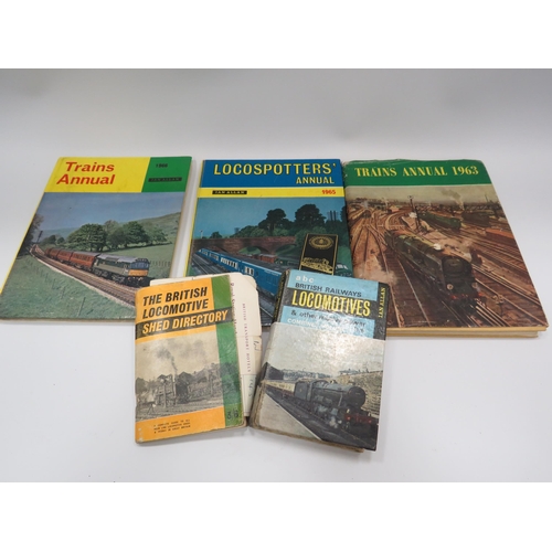 345 - 3 1960s Ian Allen train annuals and 2 books.