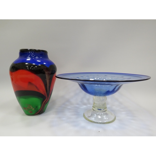 348 - Multicoloured art glass vase 10