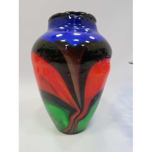 348 - Multicoloured art glass vase 10