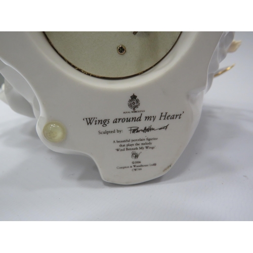 408 - Royal Worcester Compton and Woodhouse musical figurine Wings around my heart plus 3 other musical or... 