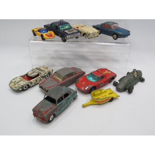 430 - Selection of vintage playworn Corgi and Dinky diecast vehicles.