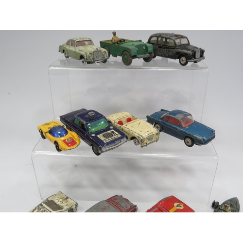 430 - Selection of vintage playworn Corgi and Dinky diecast vehicles.