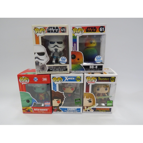 433 - 5 boxed Funko pops.