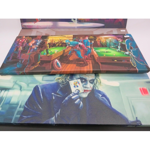 434 - 4 DC comics canvas art pictures 24