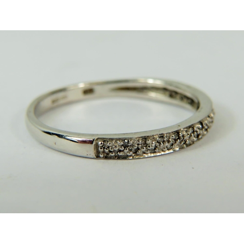 172 - 9ct White Gold Diamond Half-Eternity Ring (2.7g)     2036248