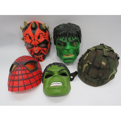 488 - Childrens electronic masks, Hulk, Spiderman and darthmaul etc.