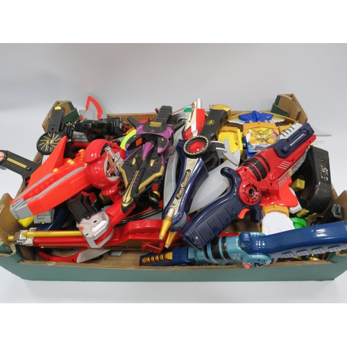 490 - Large selection of Power Ranger weapons.