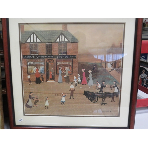 568 - 4 framed prints by Seery Lester, M Chapman and Helen Bradley.