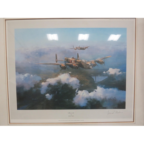 578 - 4 framed and signed RAF prints including crew signatures.