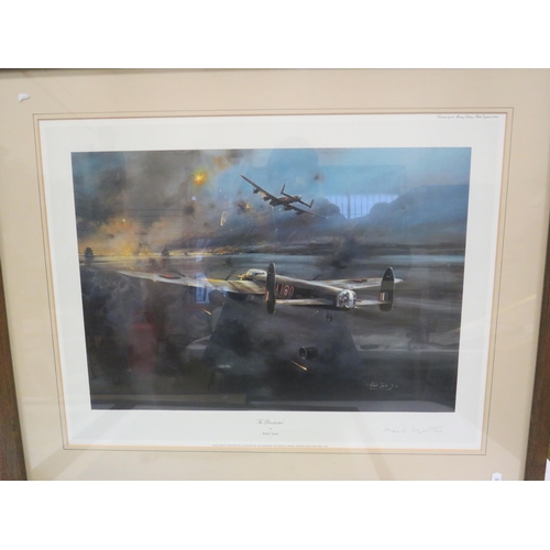 578 - 4 framed and signed RAF prints including crew signatures.