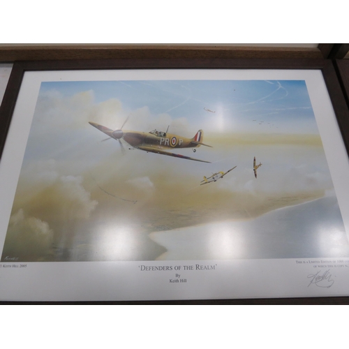 578 - 4 framed and signed RAF prints including crew signatures.